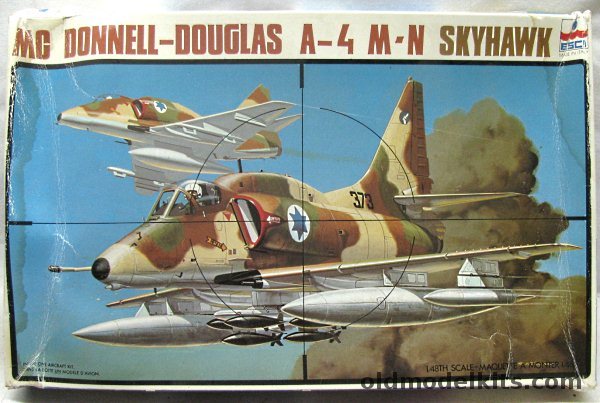 ESCI 1/48 McDonnell Douglas A-4 M/N Skyhawk - US Marine VMA-311 / VMA-214 Blackshee / Israeli Air Force, 4016 plastic model kit